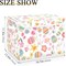 Easter Flower Eggs Storage Bins with Lids and Carrying Handle,Foldable Storage Boxes Organizer Containers Baskets Cube with Cover for Home Bedroom Closet Office Nursery